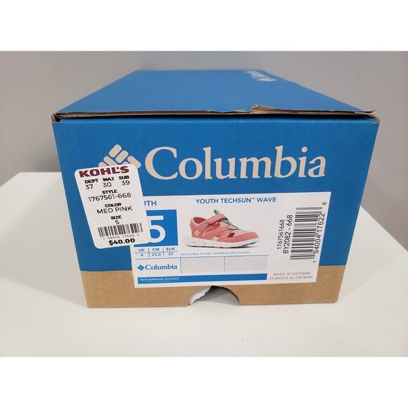 NEW‎ Columbia Youth Techsun Sandal Strap Hook & Loop Toe Hiking Walking Size 5 - Picture 6 of 6